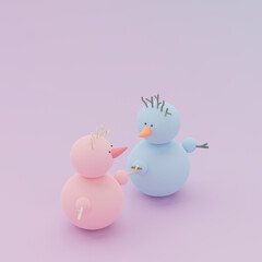 Trendy 3D illustration