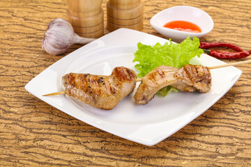 Chicken wings skewer