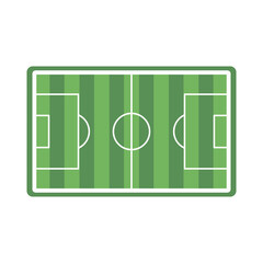 Top view of soccer field or football field - Vector illustration