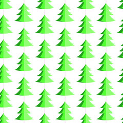 Seamless pattern with Christmas trees. Collection with endless texture