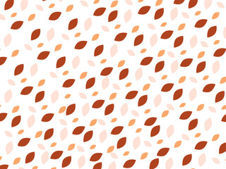 Seamless Leaf Pattern with Orange and Brown Spots