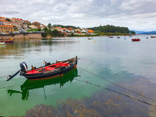 Traditional boat in Arousa Island