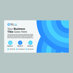 Creative blue billboard banner design
