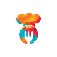 Food chef vector logo design. Cooking and restaurant logo concept.