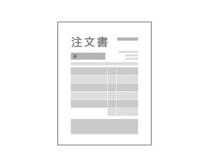 注文書のベクターイラスト　書類