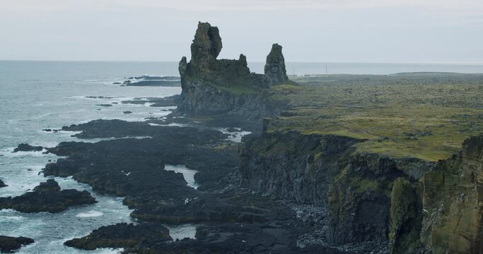 Londrangar Cliffs located in Snaefellsness Peninsula, Iceland