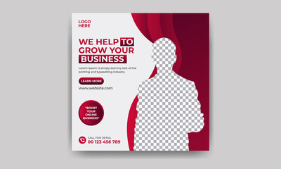 Digital business marketing social media post banner and web banner template 