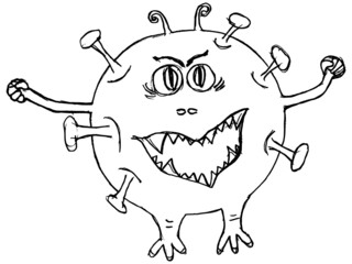 microbe virus illustration