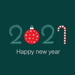 2021 banner. Merry Christmas and Happy New Year