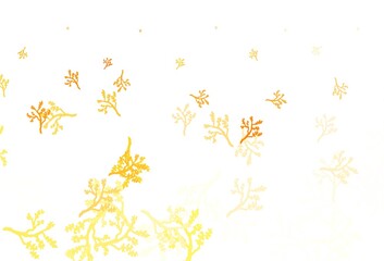 Light Orange vector doodle backdrop with sakura.