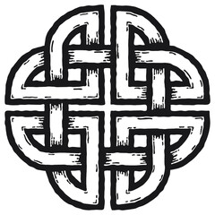 Celtic symbol. Symbol made with Celtic knots to use in designs for St. Patrick's Day.