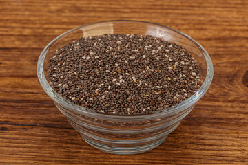 Seasoning chia seeds in the bowl