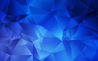 Dark BLUE vector abstract mosaic background. Glitter abstract illustration with an elegant triangles. New template for your brand book.