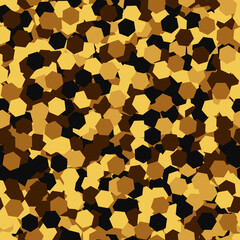 Seamless New Year Christmas background with golden confetti