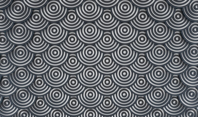 Naklejka premium concentric textured geometric abstract background.