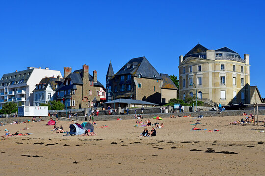 Saint Malo, France - September 7 2020 : Sillon Beach District