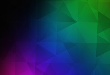 Dark Multicolor vector polygonal template.