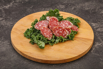 Iberian pork Fuet sausage slices