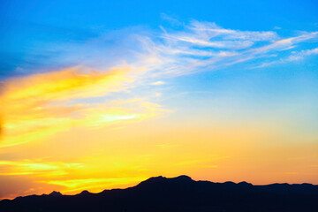 sunset in the mountains