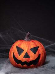 Pumpkin halloween in black background