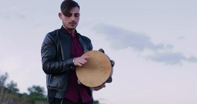 tamburello per tarantella calabrese