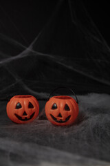 Pumpkin halloween in black background