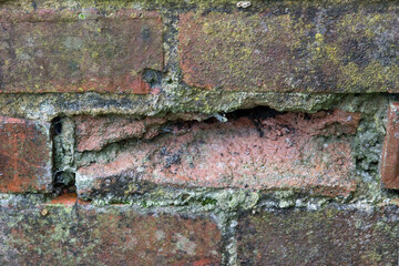 frost damaged brick