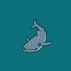 Whale shark cartoon vector illustration  for Whale Shark Day on August 30