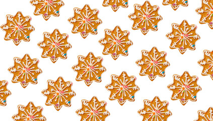 christmas cookies isolated on white background
