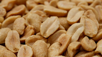 snack salted roasted peanuts top view