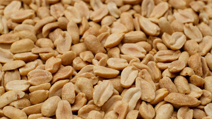 snack salted roasted peanuts top view