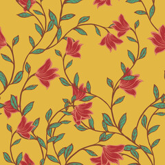 Beautiful seamless floral pattern background.
