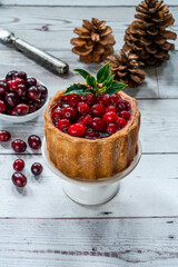 Cranberry topped pork pie