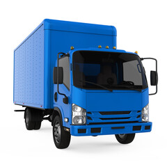 Fototapeta premium Blue Delivery Truck Isolated