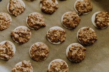 homemade gingerbread baked cookies with glazing sugar closeup photo german traditional biscuits for christmas time
