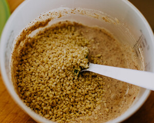 ground hazelnuts, milk and butter receipe for christmas cookies