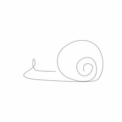 Snail animal silhouette drawing vector illustration