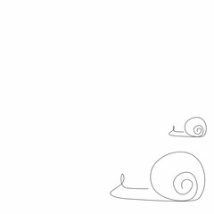 Snail animal drawing vector illustration