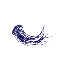 Fototapeta na wymiar Jellyfish design vector illustration, Creative Jellyfish logo design concepts template, icon symbol