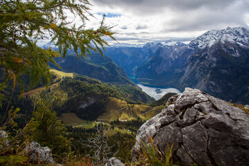 Mountain view from Jenner to Koenigssee lake, Bavaria, Germany