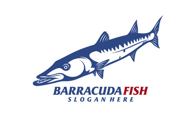 Barracuda fish design vector illustration, Creative Barracuda fish logo design concepts template, icon symbol