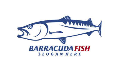 Barracuda fish design vector illustration, Creative Barracuda fish logo design concepts template, icon symbol