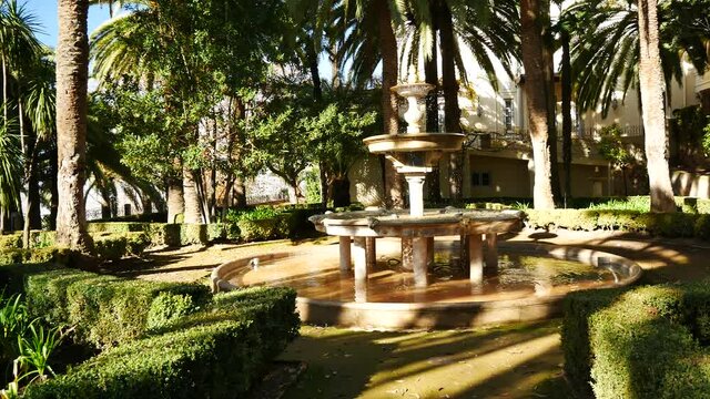 Fountains in Romantic Garden