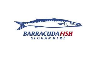 Barracuda fish design vector illustration, Creative Barracuda fish logo design concepts template, icon symbol