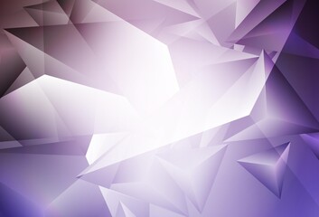 Light Purple vector background with triangles.