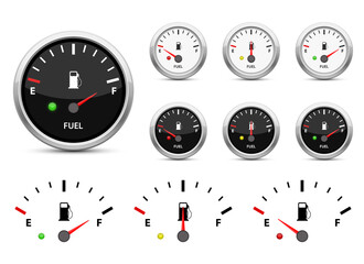Fuel gauge vector design illustration isolated on white background