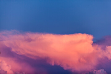 Fototapeta premium Dramatic sky with clouds at sunset