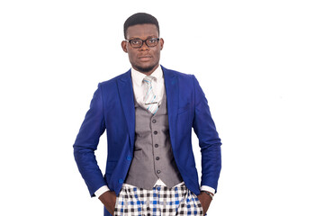 portrait of a handsome young businessman in jacket