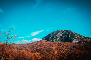 sunset over the mountain, Molise Italy