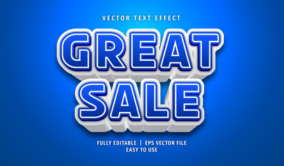 3D Great Sale Text Effect, Editable Text Style